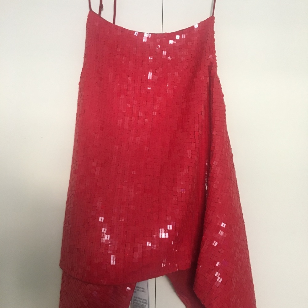 Smokin hot Red Sequin Backless Top